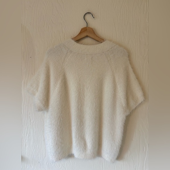Anthropologie Pilcro Plush Fuzzy Warm White Eyelash Baby Soft Knit Sweater Shirt - Picture 9 of 11